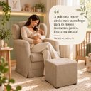 Ver imagem 7 de Poltrona Amamentação em Balanço com Puff em Suede Premium