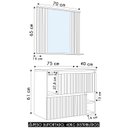Ver imagem 4 de Gabinete Banheiro 75cm para Cuba e Espelheira Tunís Mel F10 - Mpozenato