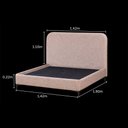 Ver imagem 3 de Caixa Box Dual Confort com Cabeceira Bege Escuro 142x190x22cm