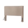 Cabeceira Cama Box Queen 1,60m Estofada Havai Veludo Bege - 2