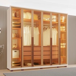 Guarda-roupas Reflecta 100% Mdf Tuboarte 6 Portas 6 Gavetas C/ Kit de Espelhos e Pés