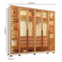 Ver imagem 2 de Guarda-roupas Reflecta 100% Mdf Tuboarte 6 Portas 6 Gavetas C/ Kit de Espelhos e Pés