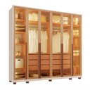 Ver imagem 4 de Guarda-roupas Reflecta 100% Mdf Tuboarte 6 Portas 6 Gavetas C/ Kit de Espelhos e Pés