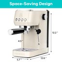 Ver imagem 5 de Casabrews Máquina de Espresso 20 Bar com Vaporizador de Leite (creme)