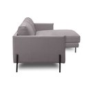 Ver imagem 6 de Sofá Decorativo Karine 3 Lugares Sala de Estar 230cm com Chaise Pés em Aço Couro Avelã G88 - Gran Be