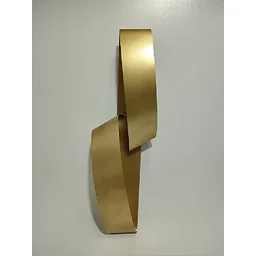 Decoração Escultura de Parede em Aço Dourada Exclusiva no Brasil para Sala, Quarto, Escritório,  Hal - 2