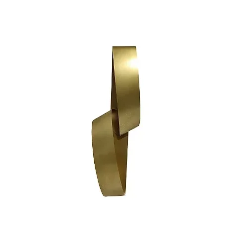 Decoração Escultura de Parede em Aço Dourada Exclusiva no Brasil para Sala, Quarto, Escritório,  Hal