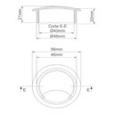 Ver imagem 2 de Guia Passa Fio 46mm Cinza Claro - 20 Peças