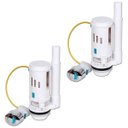 Ver imagem 1 de Reparo Caixa Acoplada Assento Kit 2 Uni Valvula Drenagem Vaso Sanitario Botao Descarga Tanque Banhei