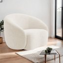 Ver imagem 2 de Poltrona Orgânica Luxo Recepção Amore Bouclé - Doce Sonho Móveis