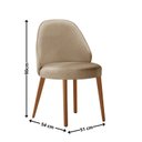Ver imagem 4 de Conjunto de Mesa de Jantar Bia Tampo Laminado com 6 Cadeiras Ester Marrom/Turim/Cinamomo