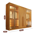Ver imagem 2 de Guarda Roupa Madri 6 Portas 6 Gavetas 100 MDF 4 Portas Reflectas - Mademarcs