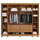 Ver imagem 4 de Guarda Roupa Noruega 6 Portas 6 Gavetas 12 Prateleiras Cinamomo Off
