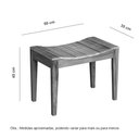 Ver imagem 3 de Banqueta Banco Ondulado sem Porta em Madeira Maciça 60cm Amadeirado