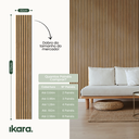 Ver imagem 5 de Kit 4 Painel Ikara de Madeira Ripado e Acústico - 270x32cm