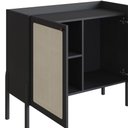 Ver imagem 7 de Balcão Bar 2 Portas 93cm Palhinha Pé Madeira 27928 Oslo Artesano - Nero/preto