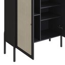 Ver imagem 6 de Balcão Bar 2 Portas 93cm Palhinha Pé Madeira 27928 Oslo Artesano - Nero/preto