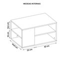 Ver imagem 6 de Mesa de Centro Retangular Com Divisória Opala Branco Caemmun