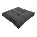 Ver imagem 1 de Almofada Futon Cadeiras Bancos Áreas 60x60 Cm Cinza Escuro