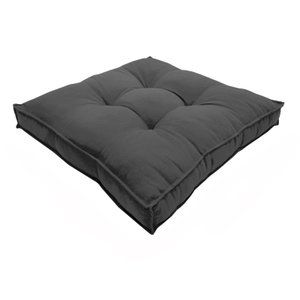 Almofada Futon Cadeiras Bancos Áreas 60x60 Cm Cinza Escuro