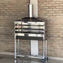 Ver imagem 6 de Churrasqueira Para Espetinho Carrinho Aço Inox Tamanho 01x25x180 Média 200 Espetinhos 2 Grelhas