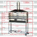 Ver imagem 2 de Churrasqueira Para Espetinho Carrinho Aço Inox Tamanho 01x25x180 Média 200 Espetinhos 2 Grelhas