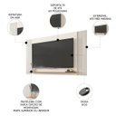 Ver imagem 4 de Painel TV 65 pol Extensível 136cm até 180cm Lucca Off White C01 - Mpozenato