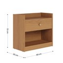 Ver imagem 7 de Gaveteiro Alef - 1 Gaveta e Nicho Inferior - Mdp com Pintura Uv - Colibri - Freijo