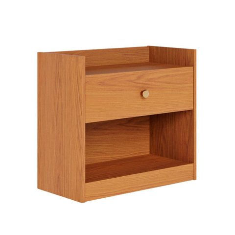 Gaveteiro Alef - 1 Gaveta e Nicho Inferior - Mdp com Pintura Uv - Colibri - Freijo