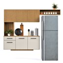 Ver imagem 2 de Armário de Cozinha Completo 6 Portas e 1 Gaveta Joana Ripado e Off White