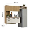 Ver imagem 3 de Armário de Cozinha Completo 6 Portas e 1 Gaveta Joana Ripado e Off White