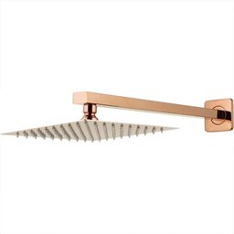 Ducha Chuveiro Slim Prizi Quadrado 20x20cm Inox 304 Rose com - 1