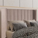 Ver imagem 7 de Cabeceira Casal 138 cm Barcell Veludo Rose Soon