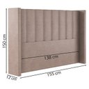 Ver imagem 4 de Cabeceira Casal 138 cm Barcell Veludo Rose Soon