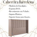 Ver imagem 3 de Cabeceira Casal 138 cm Barcell Veludo Rose Soon