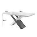 Ver imagem 4 de Conjunto: Mesa de Cozinha Imperatriz Tampo Madeirado C/ Vidro Canto Reto 180x90cm e 6 Cadeiras