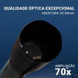 Telescópio Refrator 80mm Carson Qualidade 70x Astronomia - 4