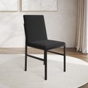 Ver imagem 2 de Kit 2 Cadeiras de Jantar Luxo Estofadas Mônaco Veludo Preto