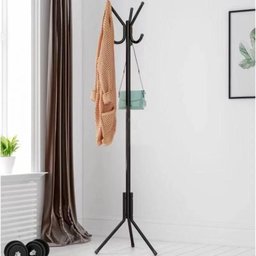 CABIDEIRO MANCEBO DE ROUPAS ARARA DESMONTAVEL PORTA CHAPEU BOLSA CASACO COM 8 GANCHOS PRETO - 3