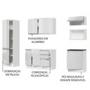 Ver imagem 5 de Armário de Cozinha Completa 100% MDF 240cm Frentes Branco Brilho Acordes Madesa 01