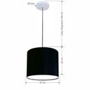 Ver imagem 2 de Lustre Luminária Pendente Vivare Free Lux Pe-4107br Cúpula em Tecido 25x20cm