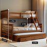 Treliche com Cama Casal em Madeira e Aux Casal C/ Gavetas Woodstore - 2
