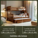 Ver imagem 3 de Treliche com Cama Casal em Madeira e Aux Casal C/ Gavetas Woodstore