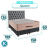 Kit Cama Box + Cabeceira + Colchão Queen Molas Ensacadas - Airtech - Ortobom - 3