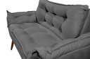 Ver imagem 4 de Sofá 2 Lugares Namoradeira Opala Decorativa - V8 Decor:cinza