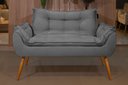Ver imagem 3 de Sofá 2 Lugares Namoradeira Opala Decorativa - V8 Decor:cinza