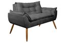 Ver imagem 2 de Sofá 2 Lugares Namoradeira Opala Decorativa - V8 Decor:cinza