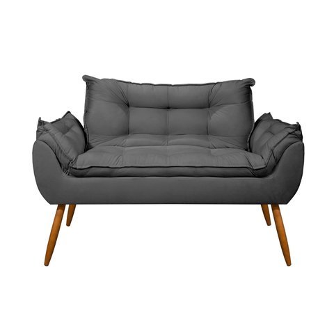 Sofá 2 Lugares Namoradeira Opala Decorativa - V8 Decor:cinza