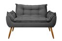 Ver imagem 1 de Sofá 2 Lugares Namoradeira Opala Decorativa - V8 Decor:cinza