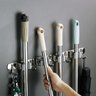 Suporte Vassoura Organizador de Ambiente Suporte Parede Multiuso Inox - Grande - 1